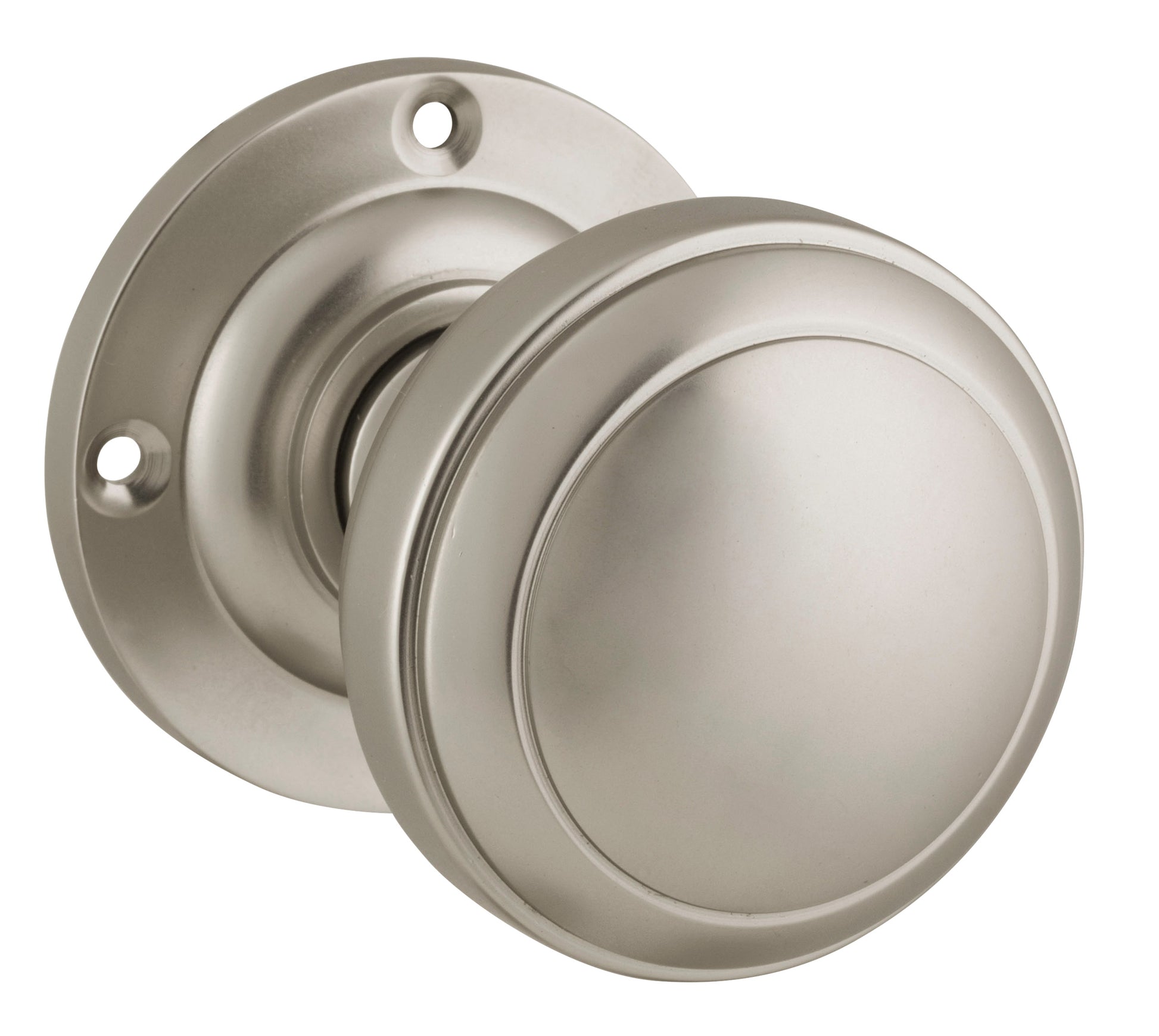 Milton Knob - Round Rose Satin Nickel / Passage