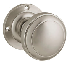 Milton Knob - Round Rose Satin Nickel / Passage