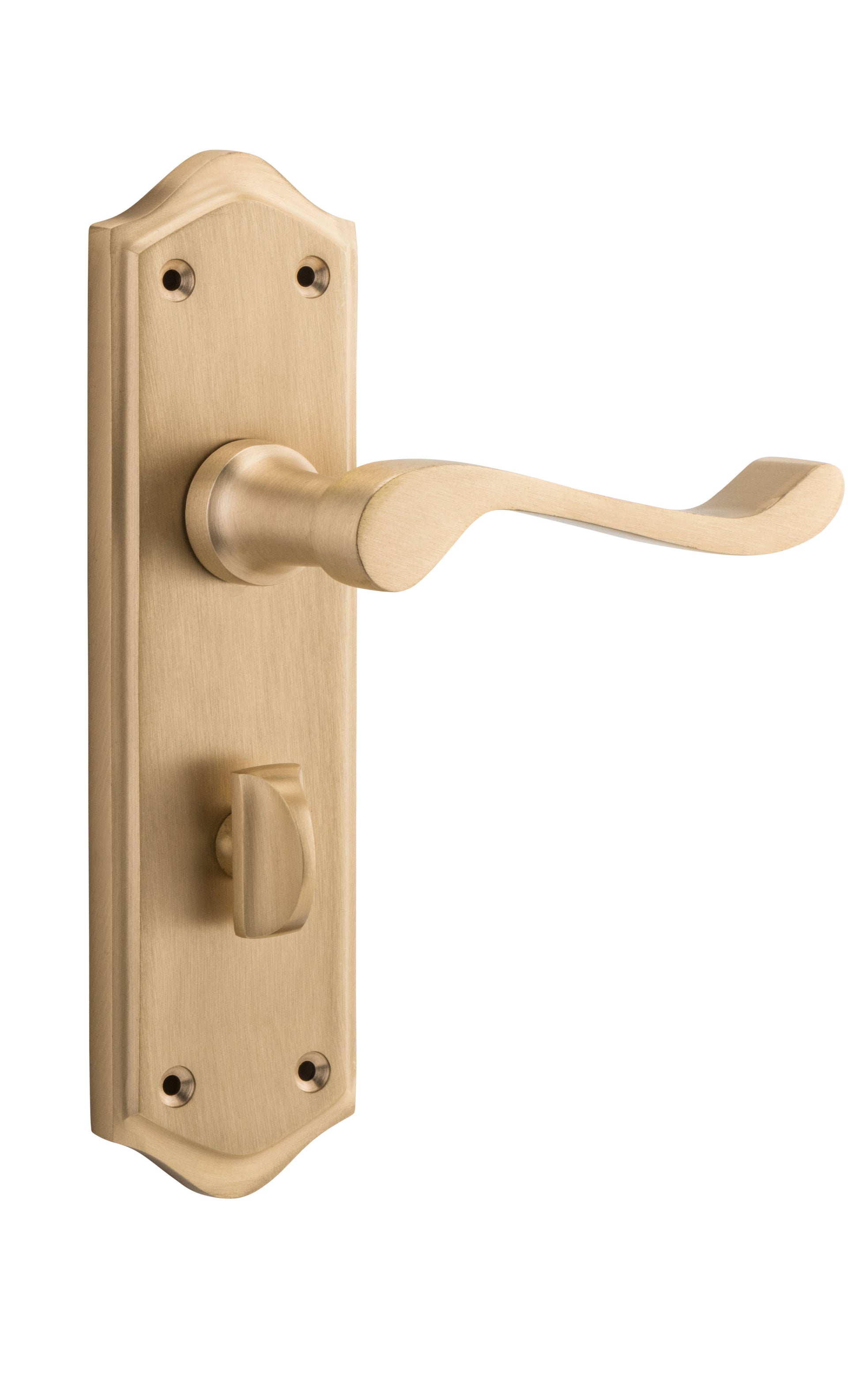 Henley Lever - Long Backplate Satin Brass / Privacy | Privacy
