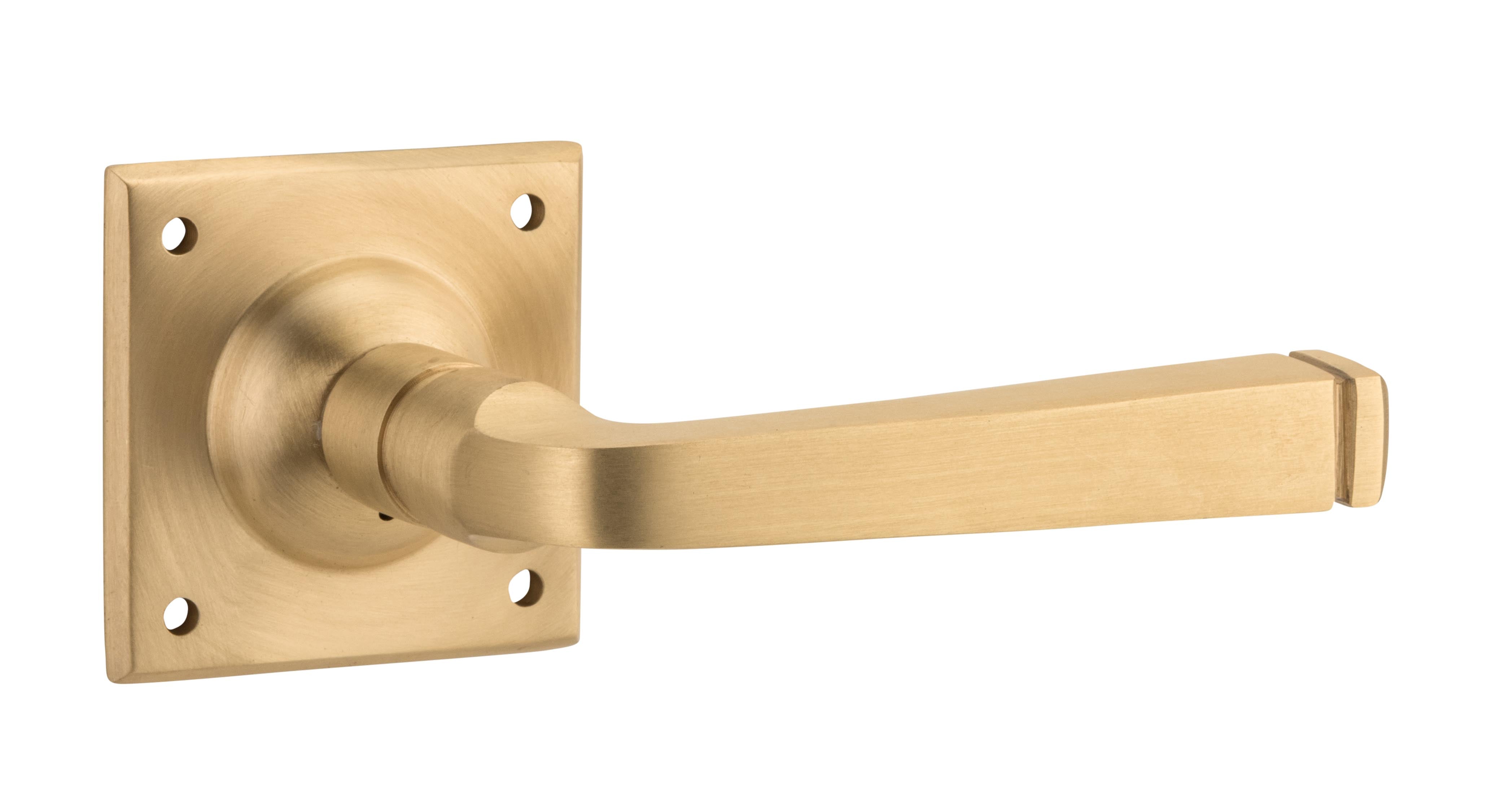 Menton Lever - Square Rose Satin Brass / Passage