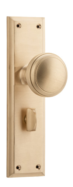 Milton Knob - Long Backplate Satin Brass / Privacy | Privacy