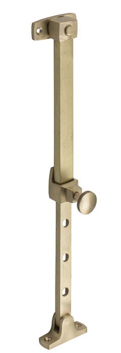 Telescopic Pin Casement Stay - L200-295mm Satin Brass