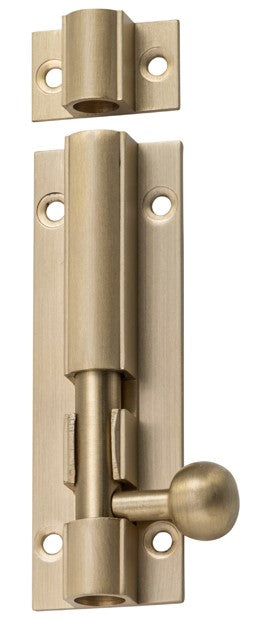 Barrel Bolt Satin Brass / L75mm