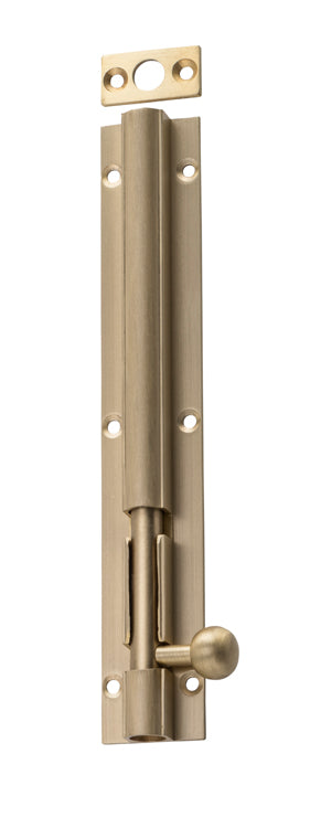Barrel Bolt Satin Brass / Long Throw L150mm