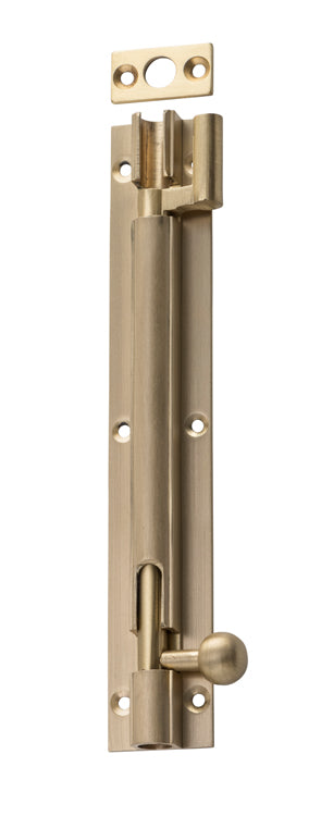 Barrel Bolt Satin Brass / Offset  L150mm