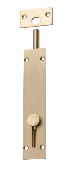 Reverse Barrel Bolt - L150mm Satin Brass