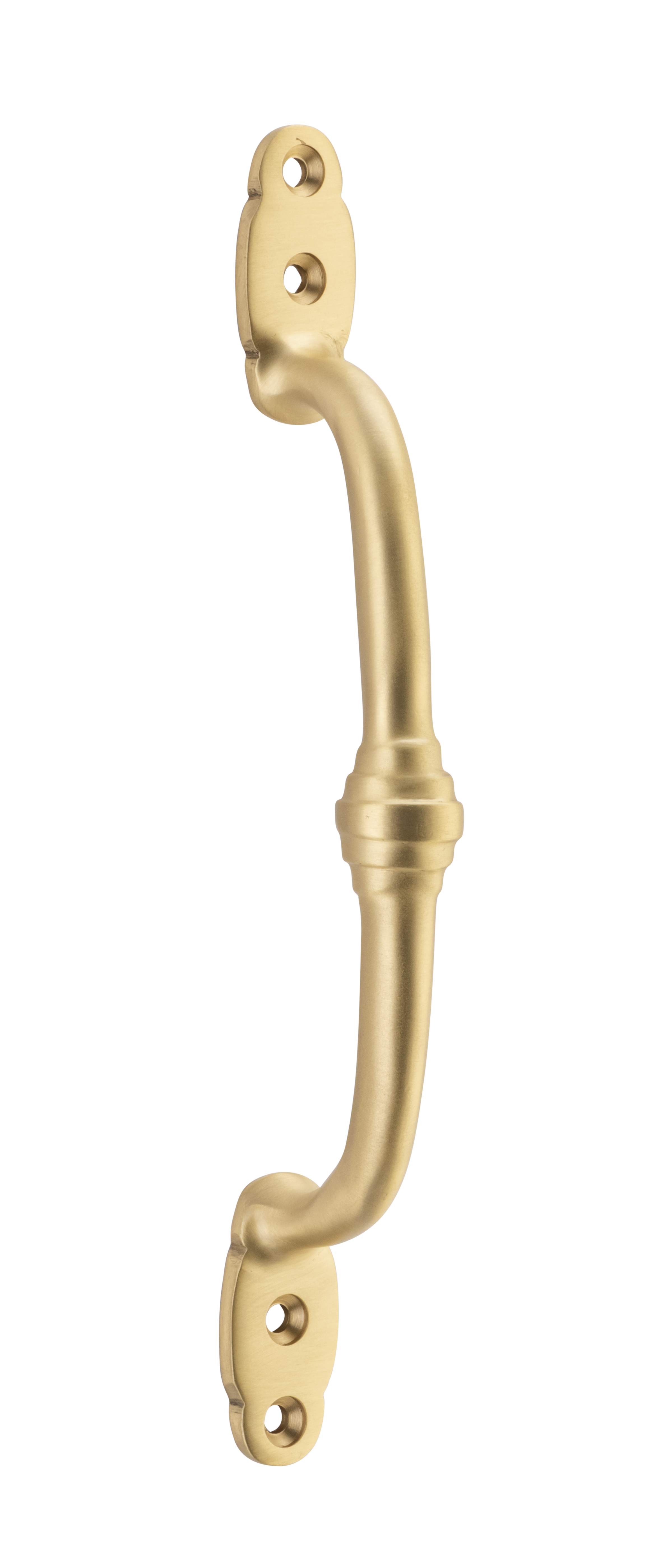 Offset Banded Pull Handle Satin Brass / H180xP41mm