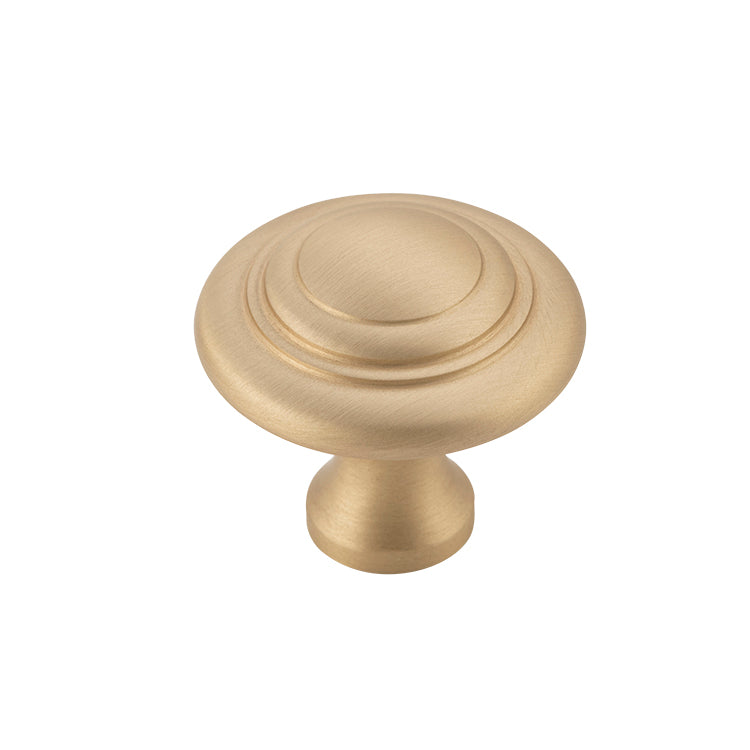 Domed Cupboard Knob Satin Brass / D32xP29mm