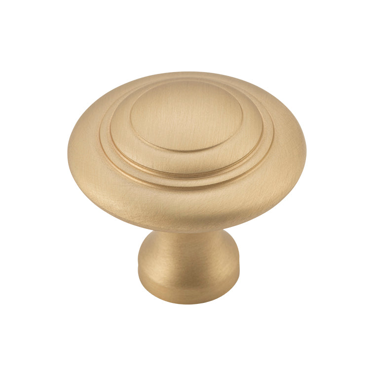 Domed Cupboard Knob Satin Brass / D38xP35mm