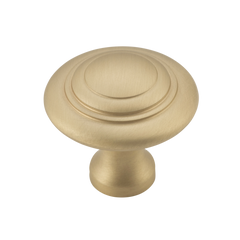 Domed Cupboard Knob Satin Brass / D38xP35mm