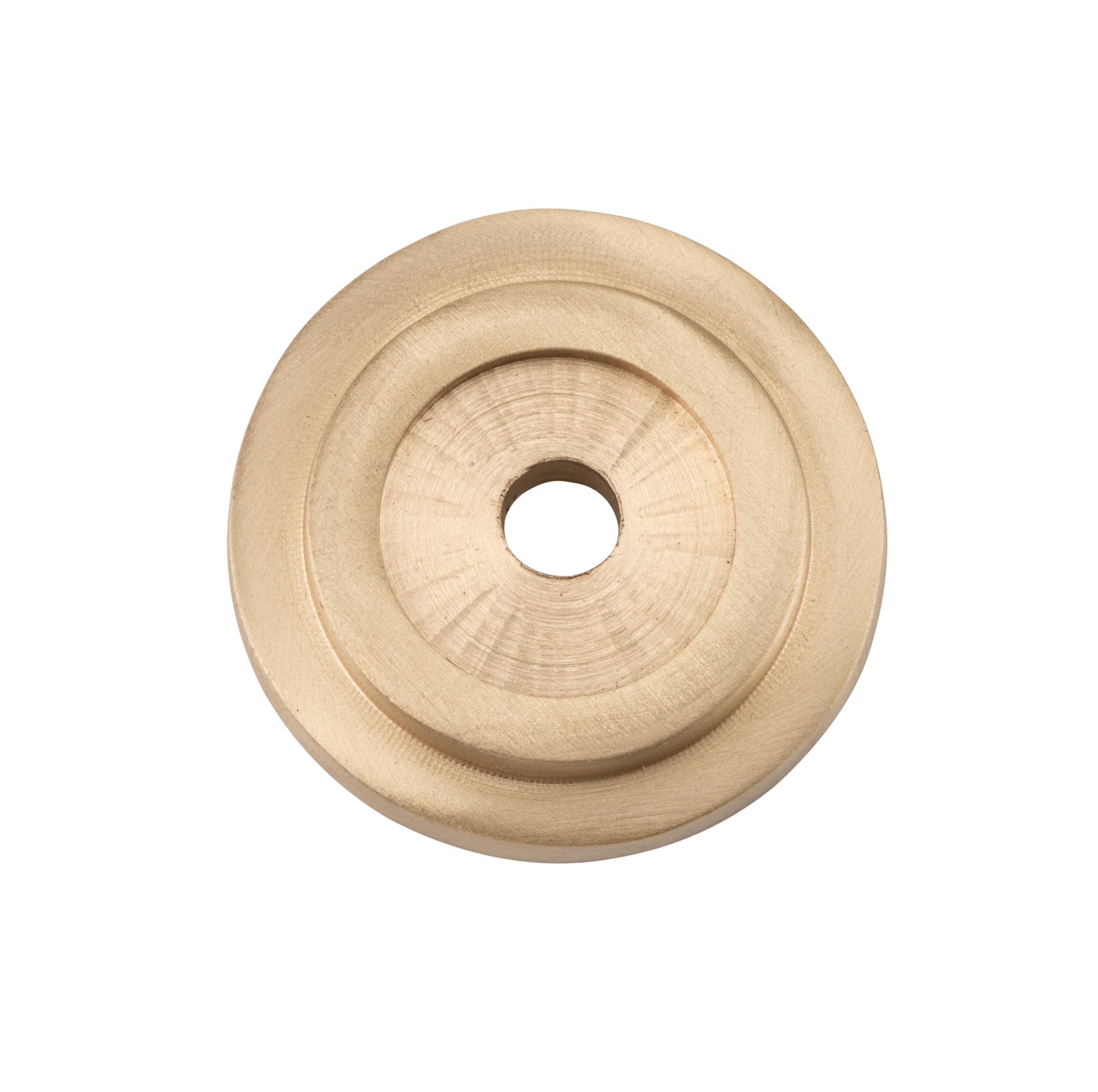 Cupboard Knob Backplate Satin Brass / D25mm