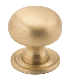 Classic Cupboard Knob Satin Brass / D25xP27mm
