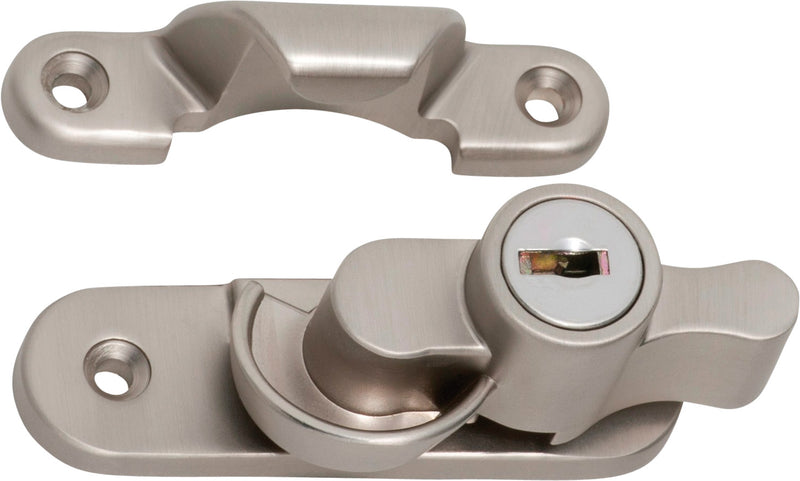 Key Operated Locking Sash Fastener Satin Nickel
