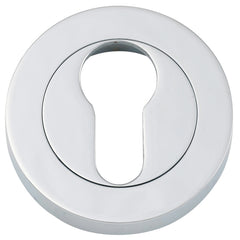 Euro Escutcheons -  Round Chrome Plated / Solid Brass