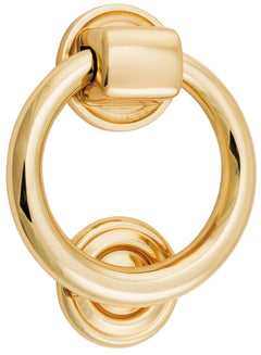 Ring Door Knocker Polished Brass / Solid Brass