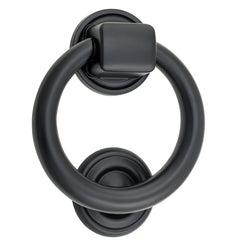 Ring Door Knocker Matt Black / Solid Brass