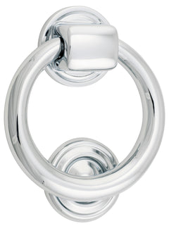 Ring Door Knocker Chrome Plated / Solid Brass