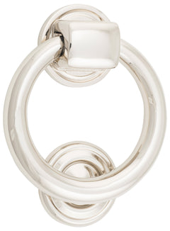 Ring Door Knocker Polished Nickel / Solid Brass