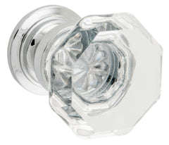 Sophia Glass Cupboard Knob - D32xP39mm BP26mm Chrome Plated