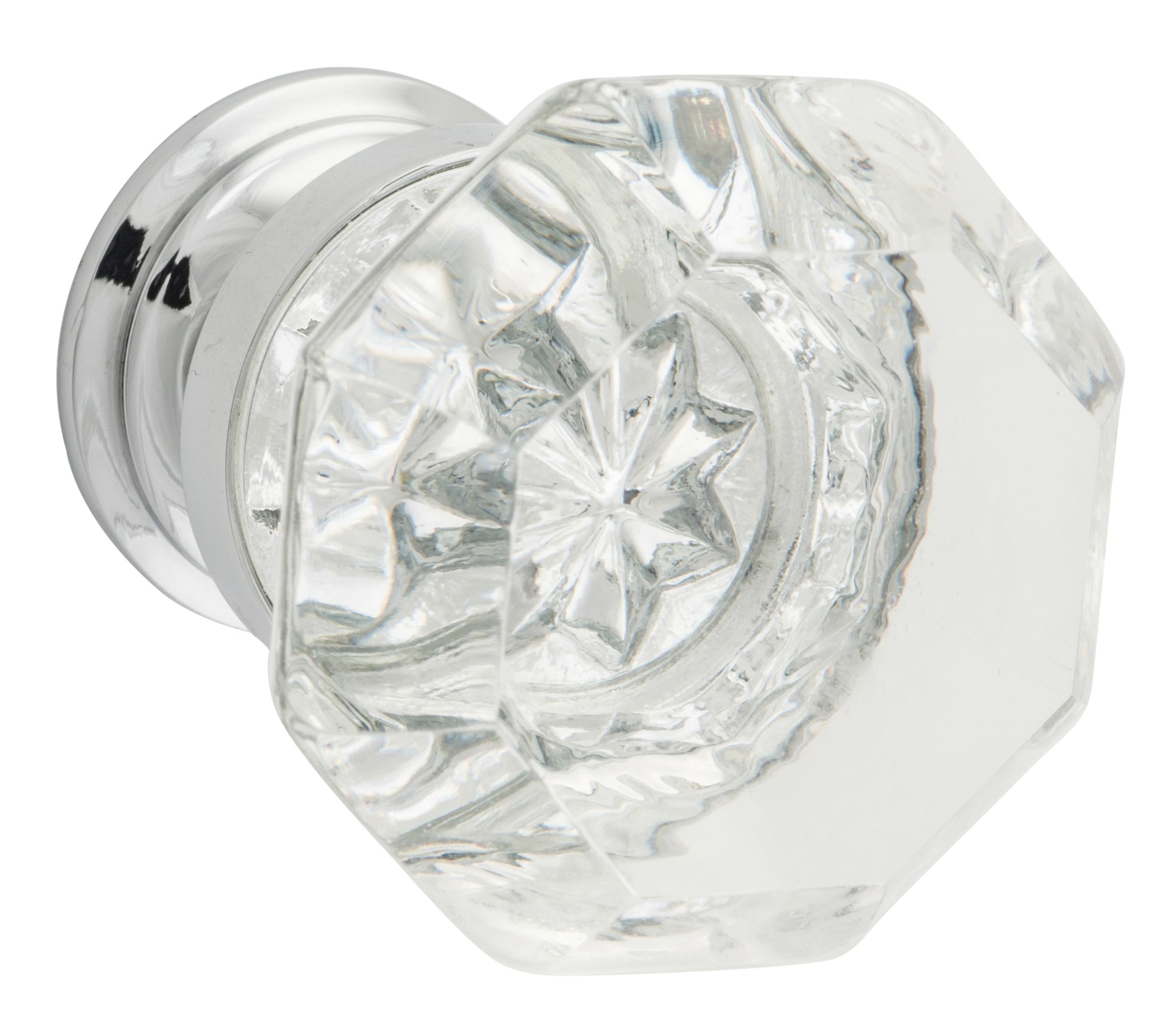 Sophia Glass Cupboard Knob - D41xP47mm BP27mm Chrome Plated