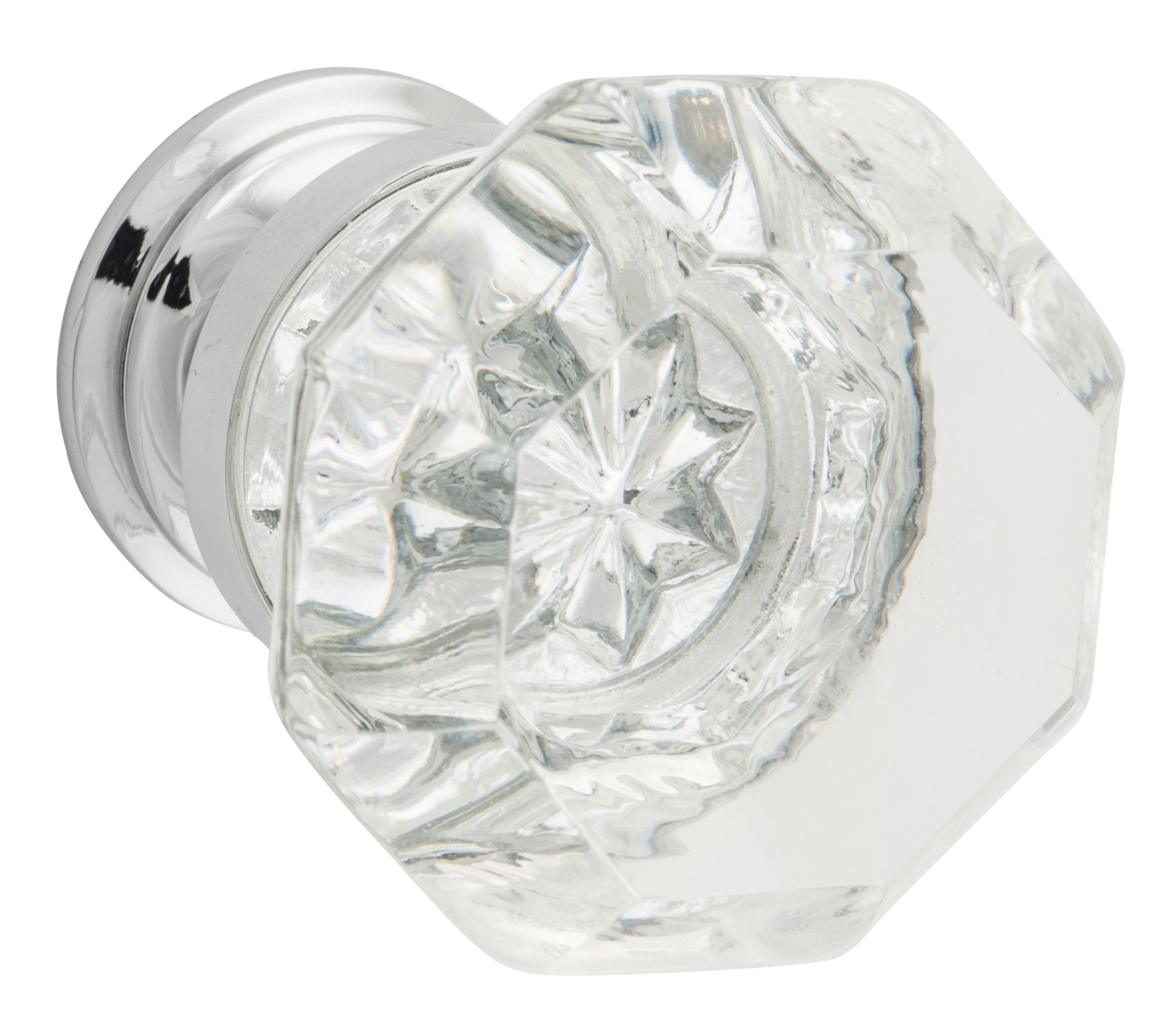 Sophia Glass Cupboard Knob - D41xP47mm BP27mm Chrome Plated