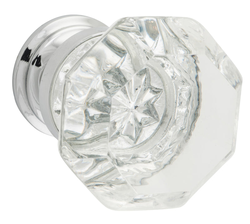 Sophia Glass Cupboard Knob - D41xP47mm BP27mm Chrome Plated