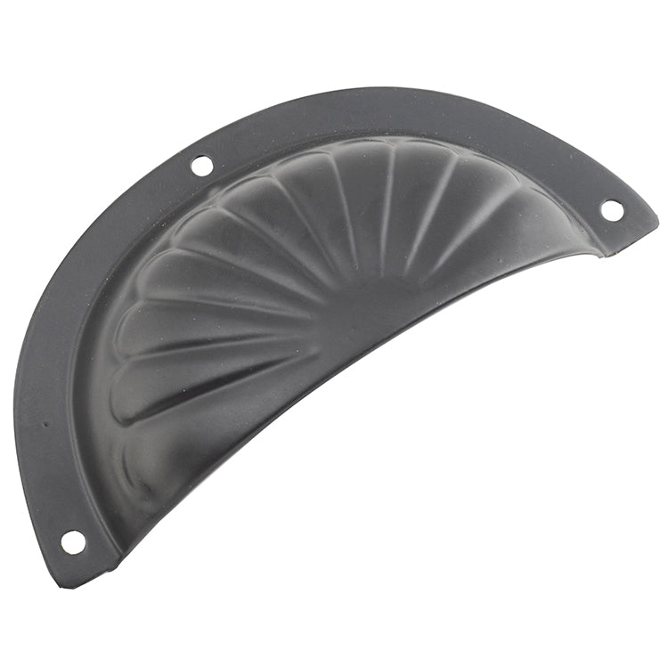 Fluted Drawer Pull - Sheet Brass Matt Black