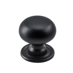 Classic Cupboard Knob Matt Black / D25xP27mm