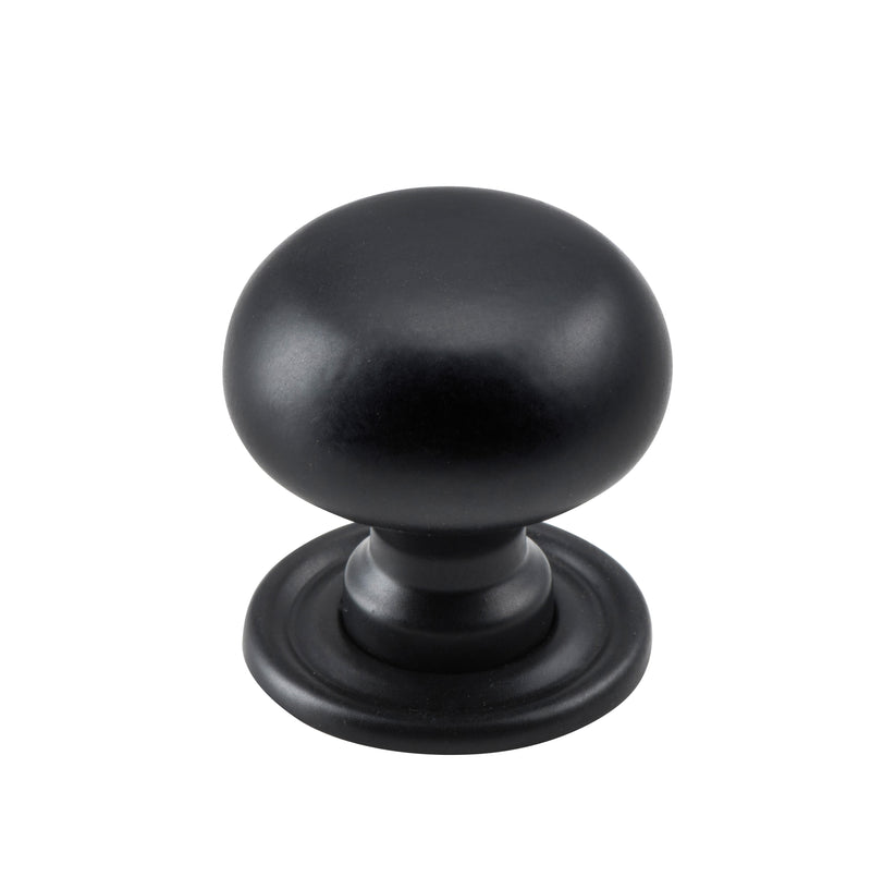 Classic Cupboard Knob Matt Black / D25xP27mm