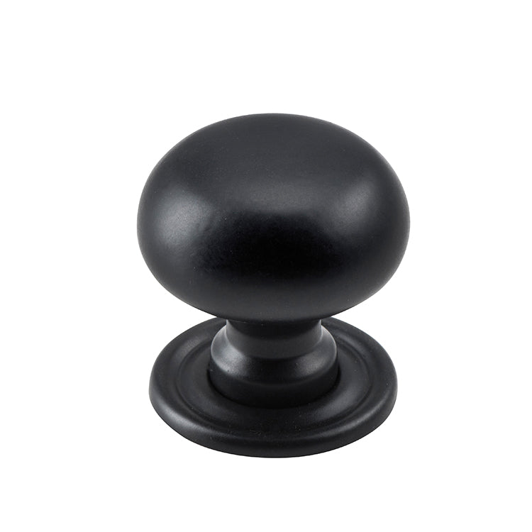 Classic Cupboard Knob Matt Black / D25xP27mm