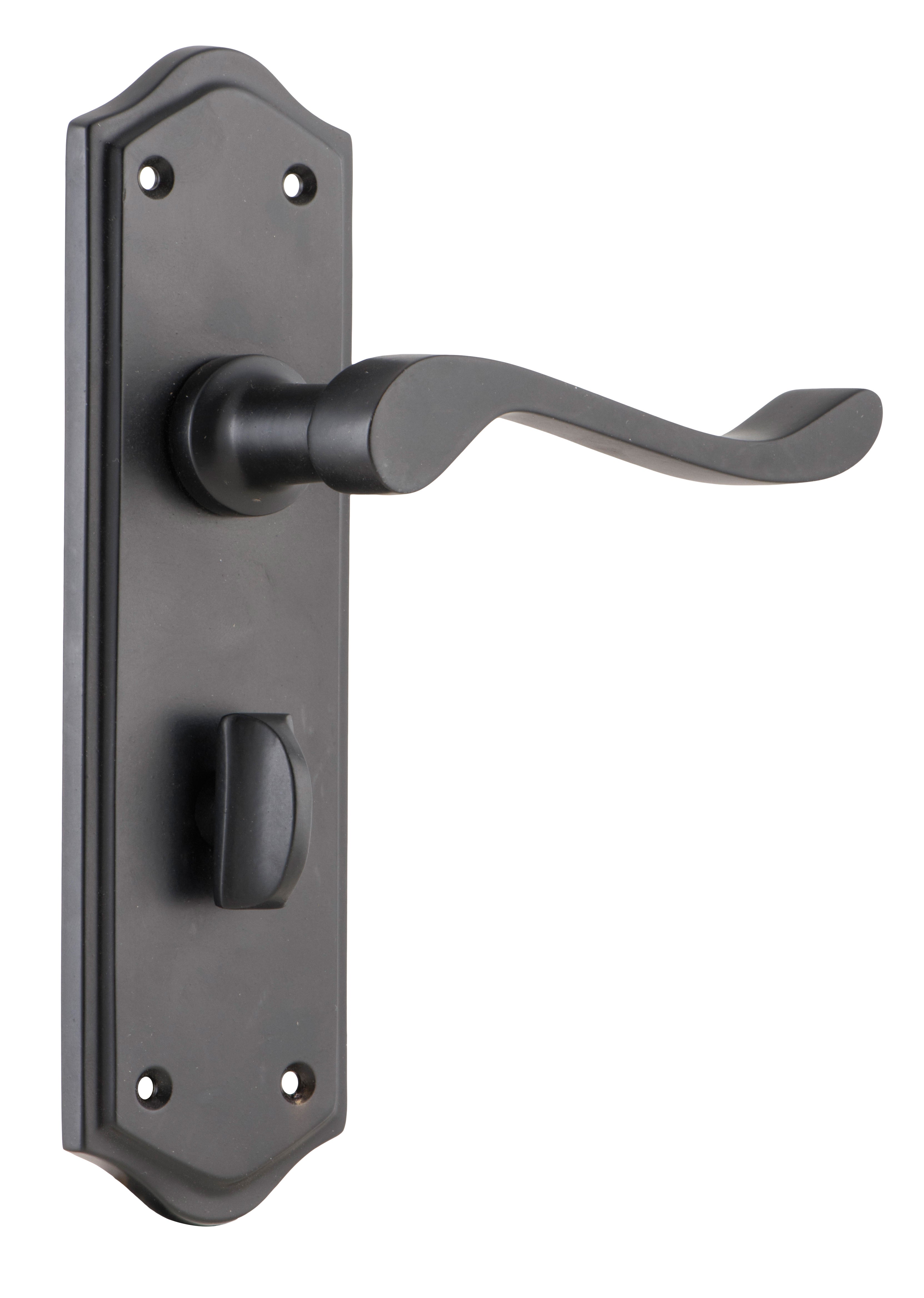 Henley Lever - Long Backplate Matt Black / Privacy | Privacy