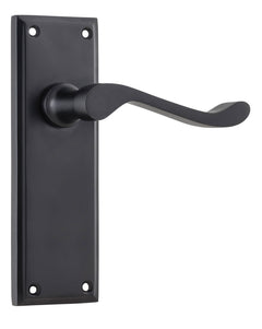 Camden Lever - Long Backplate Matt Black / Latch | Passage