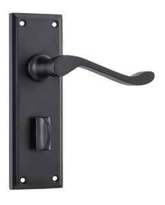 Camden Lever - Long Backplate Matt Black / Privacy | Privacy