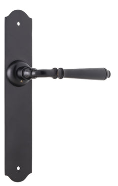 Reims Lever - Long Backplate Matt Black / Latch | Passage
