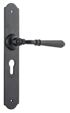 Reims Lever - Long Backplate Matt Black / Euro | Entrance
