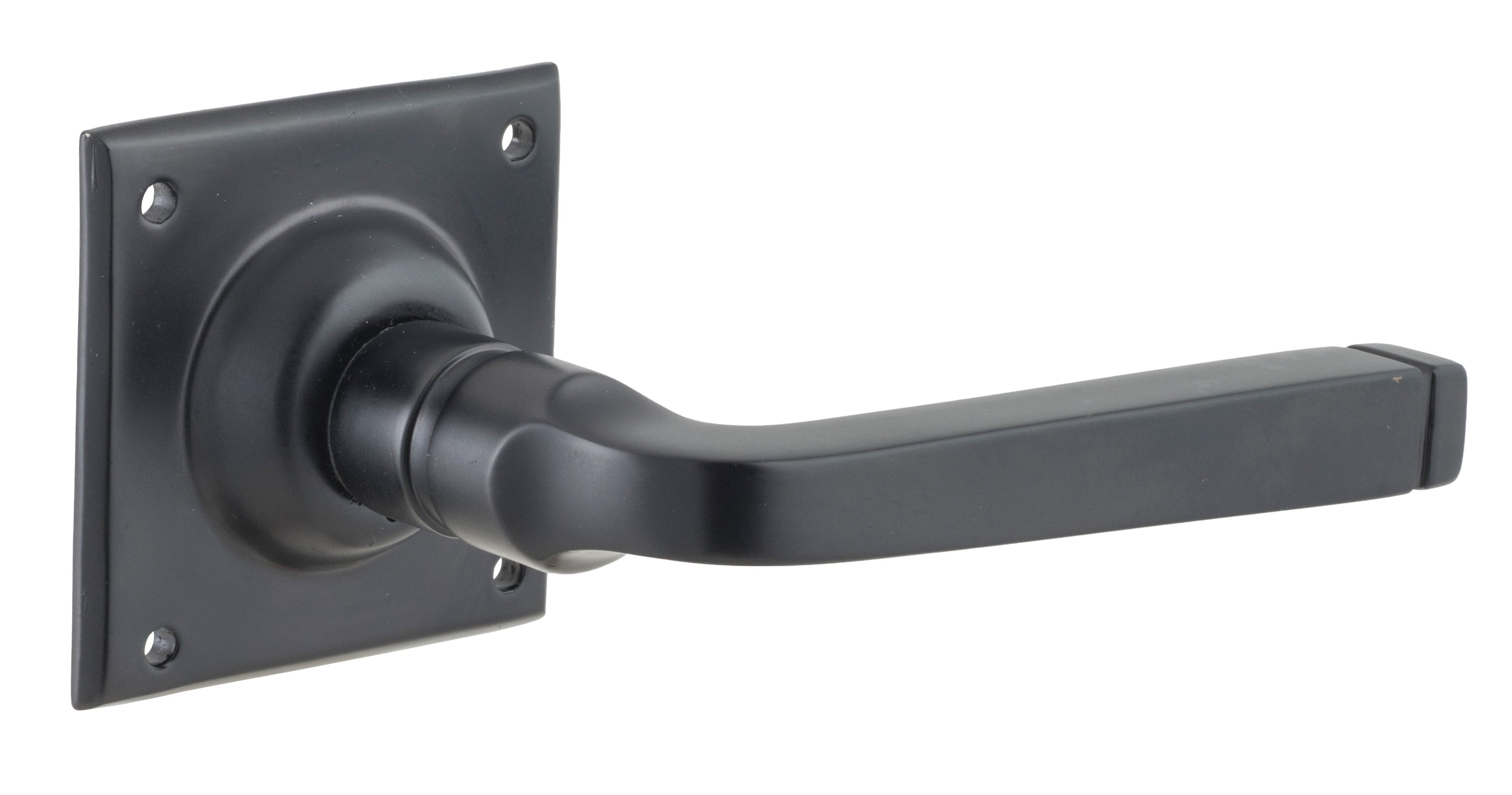 Menton Lever - Square Rose Matt Black / Passage