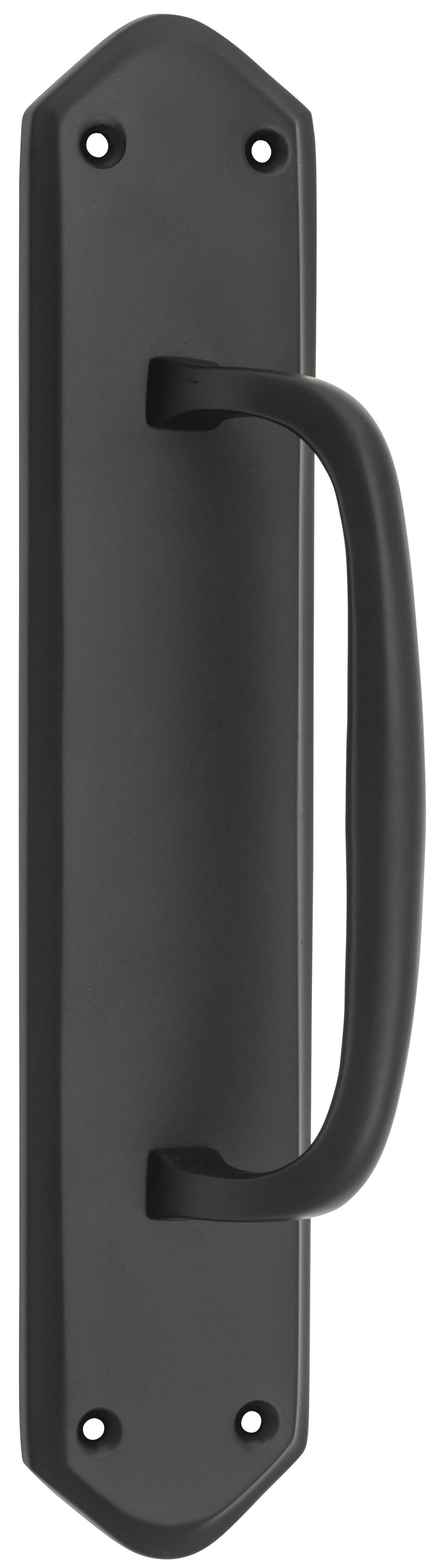 Offset Pull Handle on Backplate Matt Black / H250xW50xP50mm