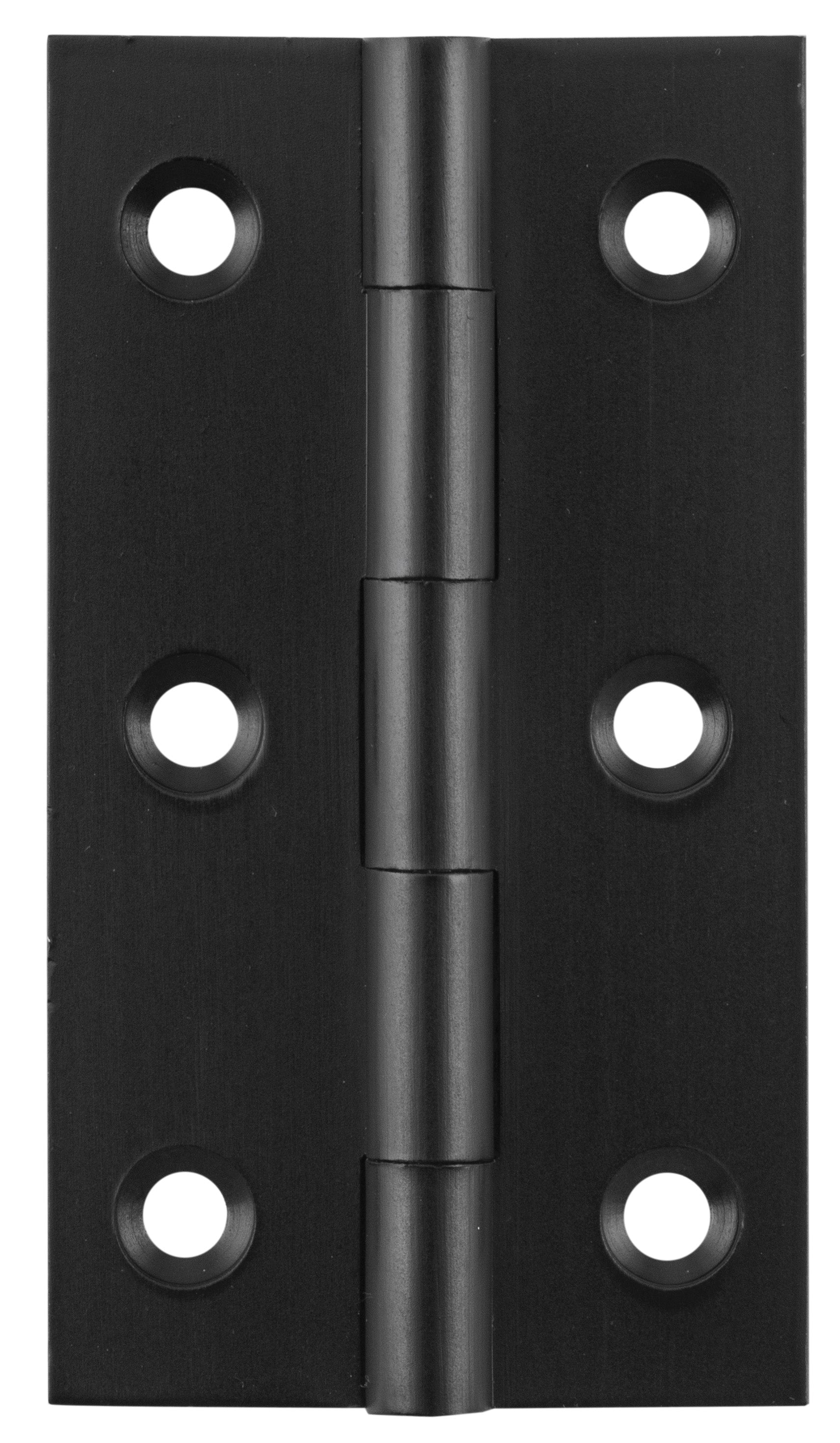 Fixed Pin Cabinet Hinge Matt Black / H63xW35mm