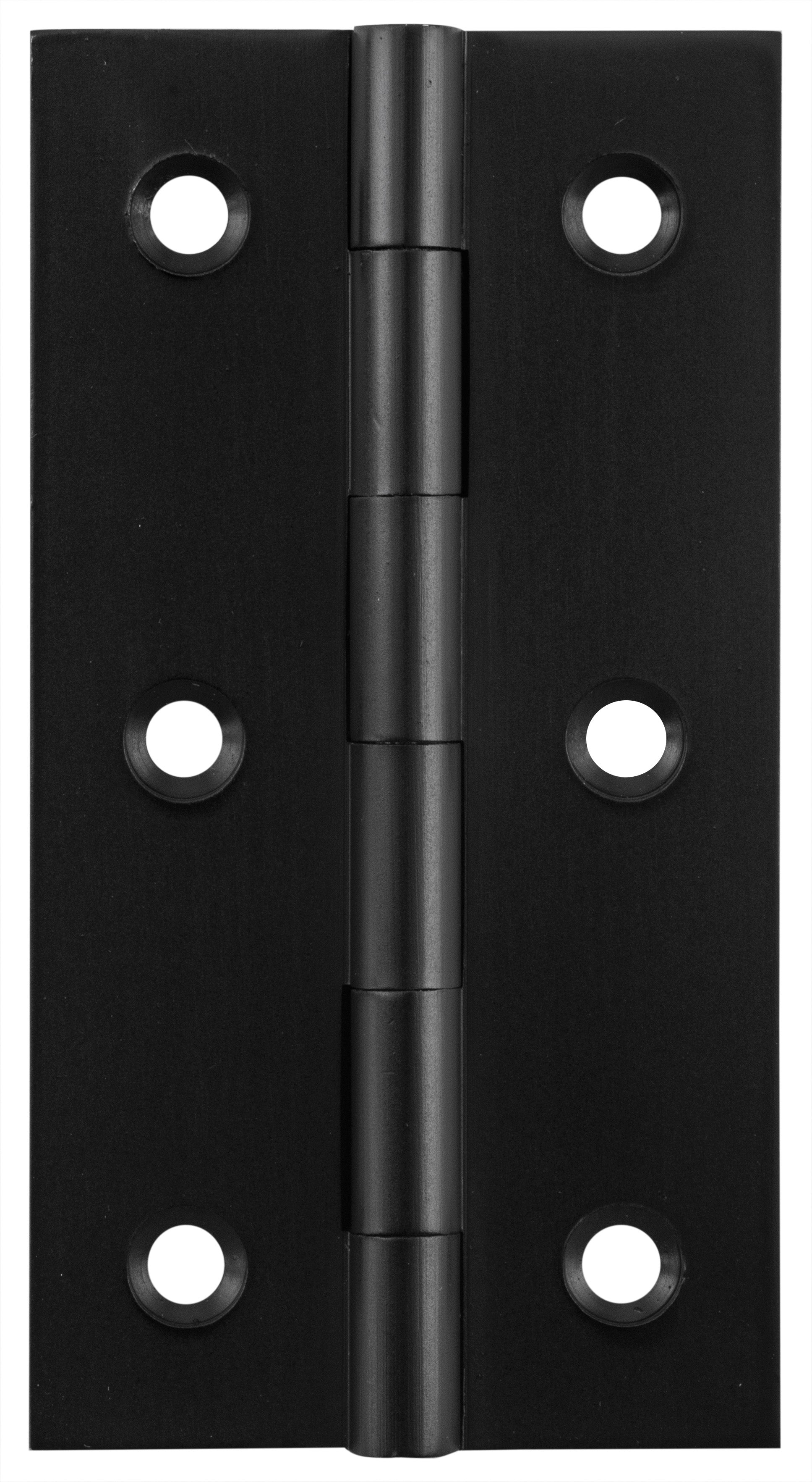 Fixed Pin Cabinet Hinge Matt Black / H76xW41mm