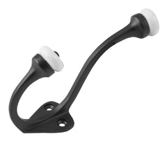 Porcelain Tip Hat & Coat Hooks Matt Black