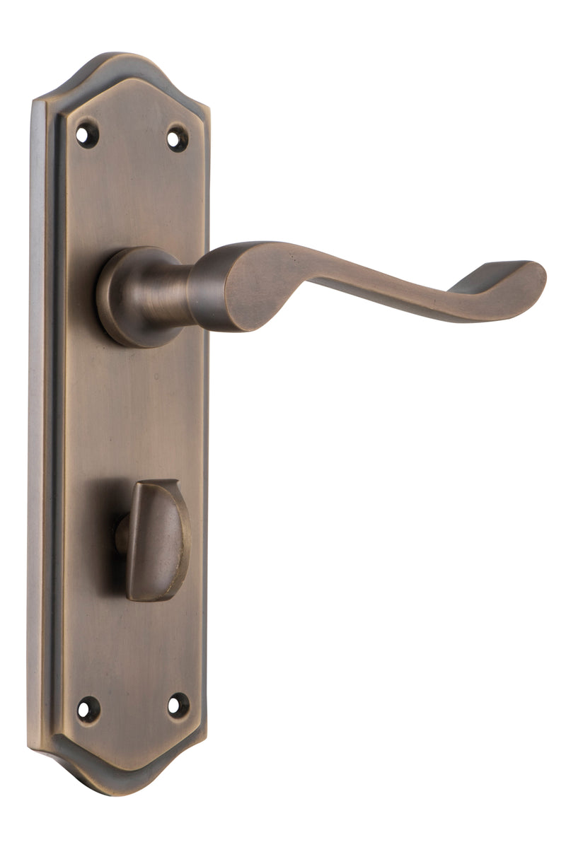 Henley Lever - Long Backplate Antique Brass / Privacy | Privacy