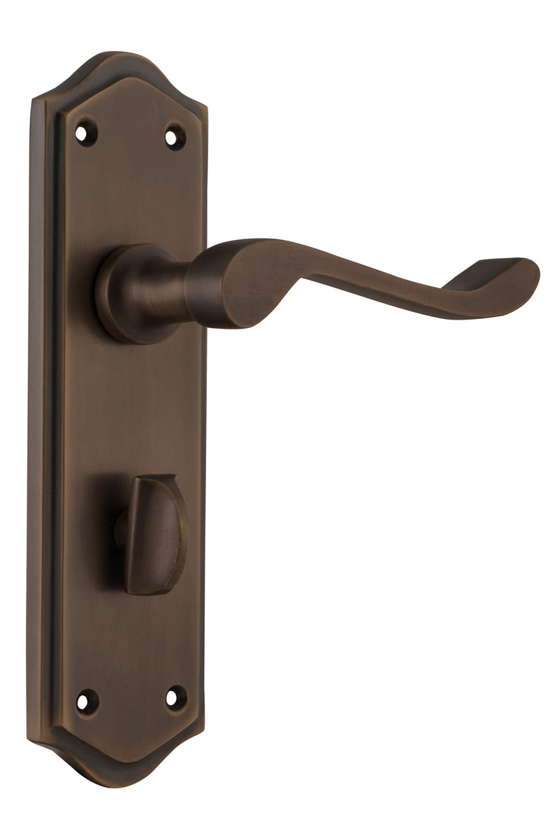 Henley Lever - Long Backplate Antique Brass / Privacy | Privacy