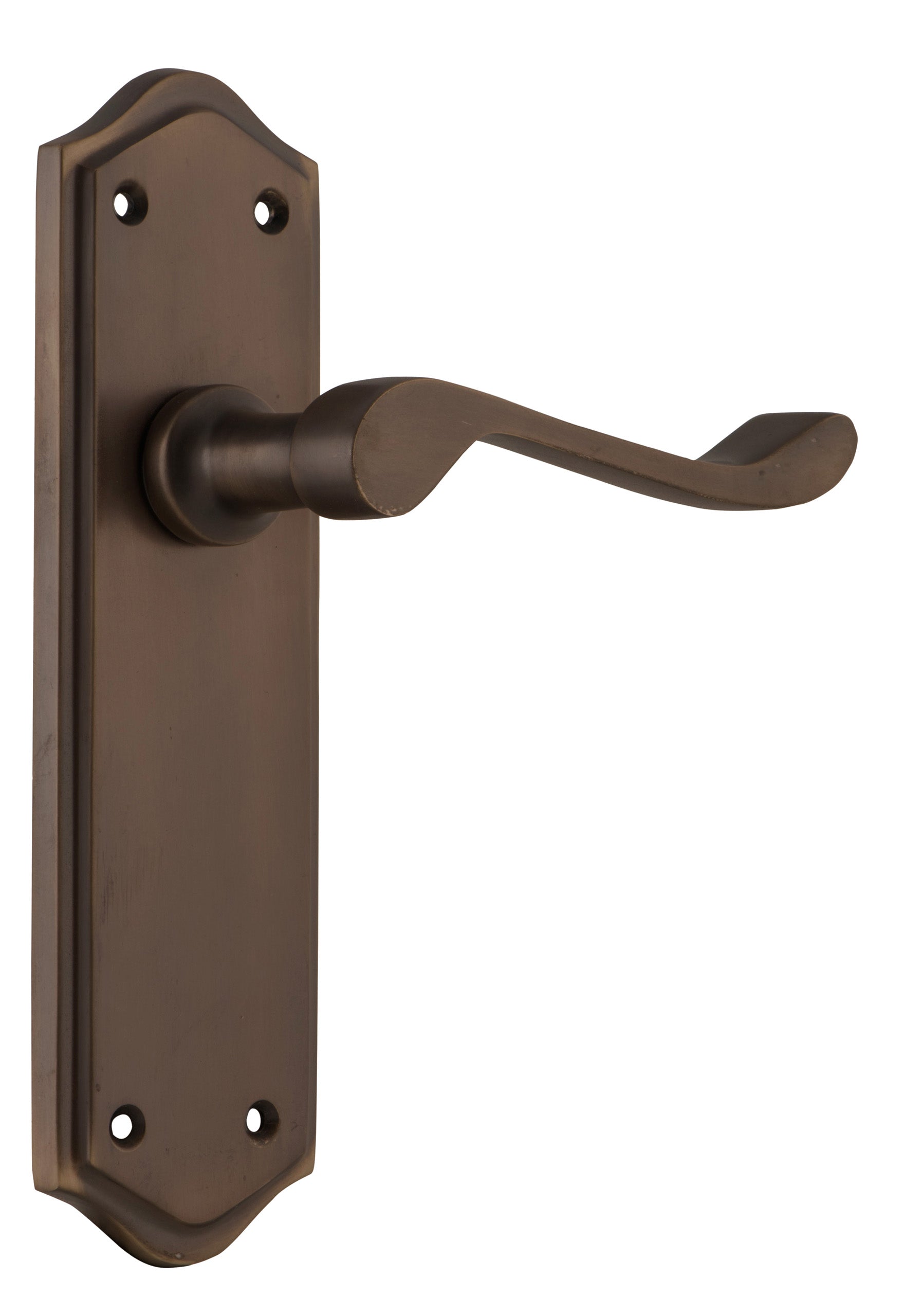 Henley Lever - Long Backplate Antique Brass / Latch | Passage