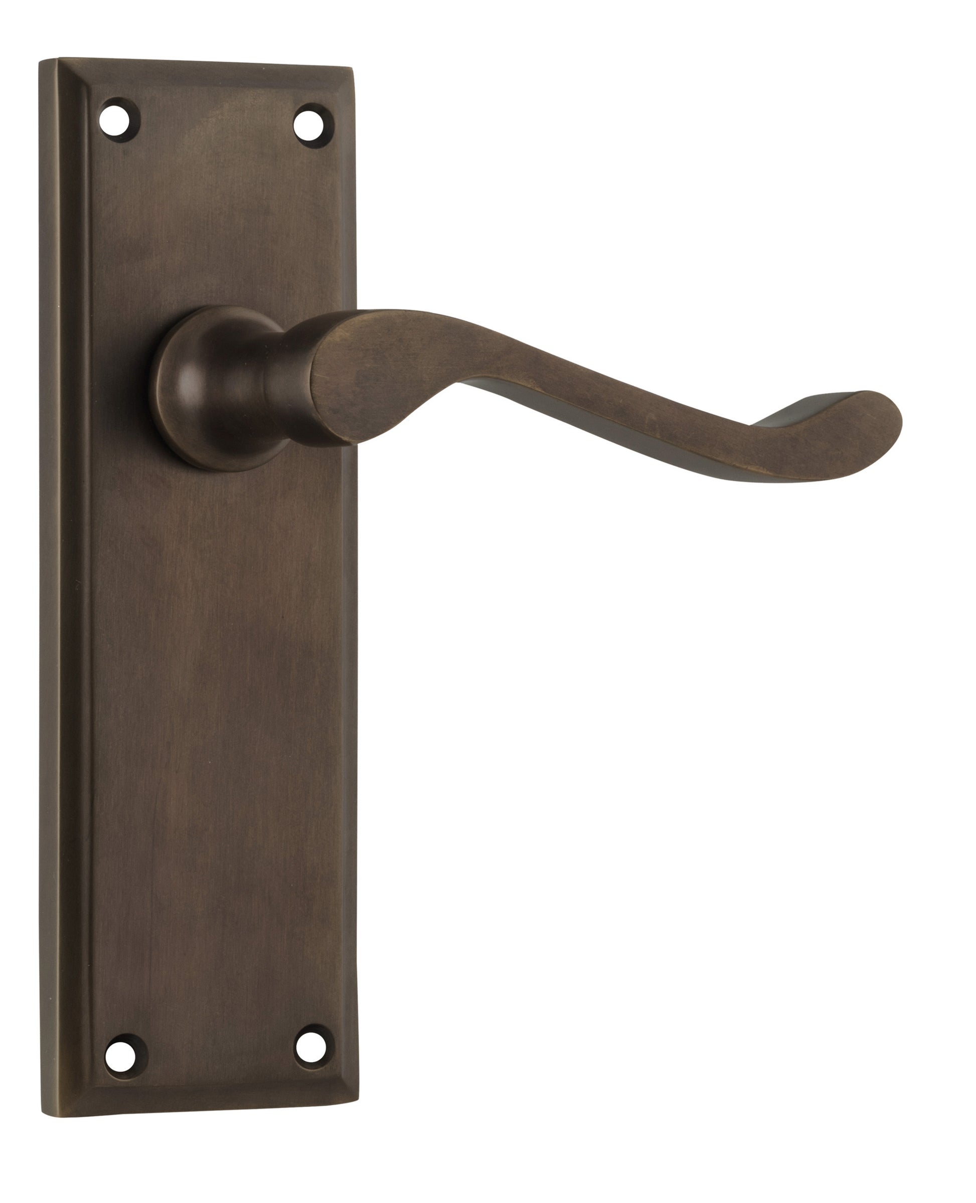 Camden Lever - Long Backplate Antique Brass / Latch | Passage