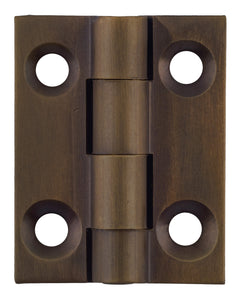 Fixed Pin Cabinet Hinge Antique Brass / H25xW22mm