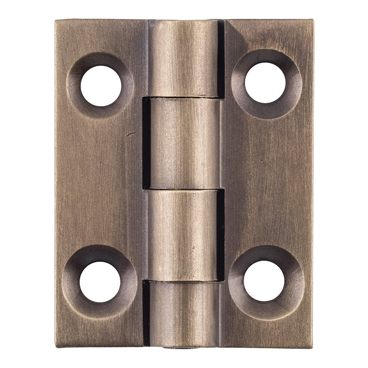 Fixed Pin Cabinet Hinge Antique Brass / H25xW22mm