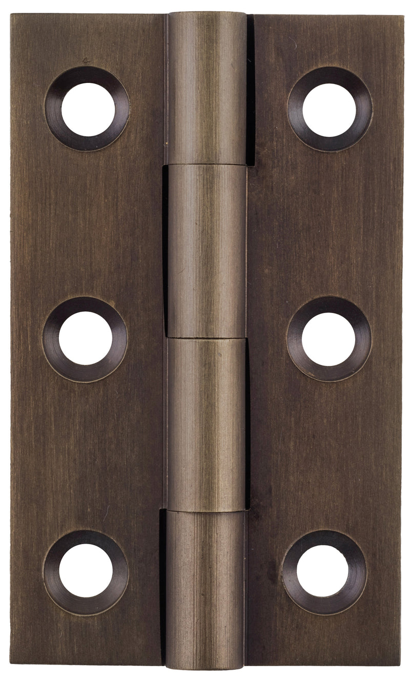 Fixed Pin Cabinet Hinge Antique Brass / H50xW28mm