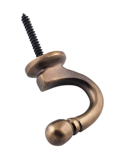 Standard Curtain Tie Back Hooks Antique Brass
