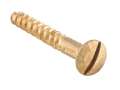 Domed Head Screws Polished Brass / L19mm