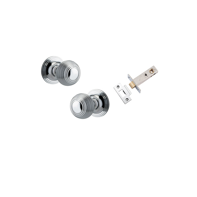 Guildford Knob - Round Rose Passage Kit Chrome Plated / Solid Brass